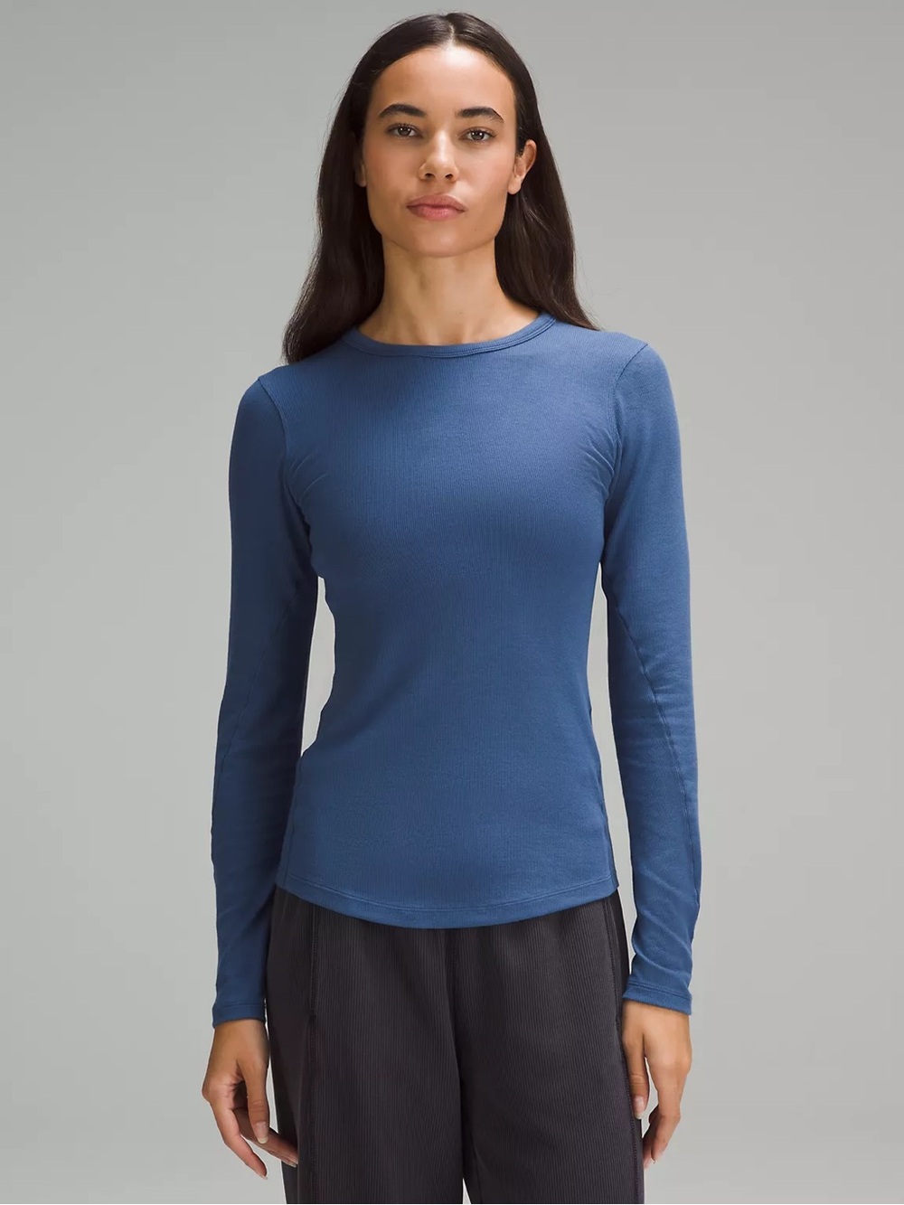 Lululemon Hold Tight Long-Sleeve Shirt - Pitch Blue, Size 8